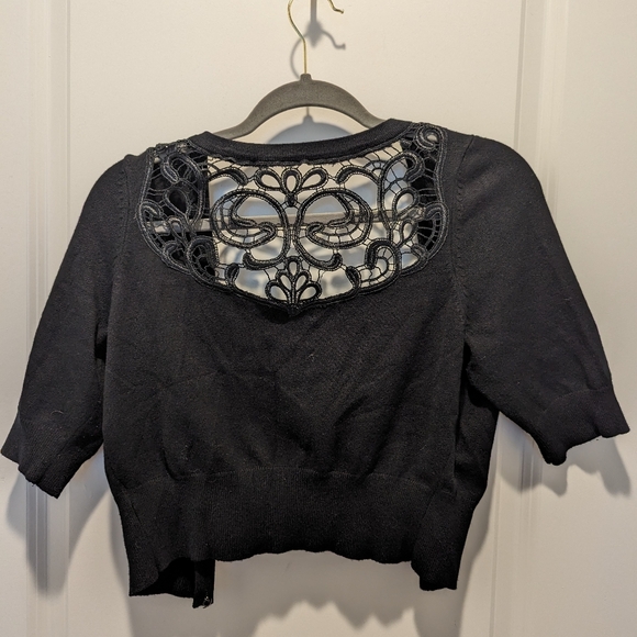 One World Black Cropped Cardigan Size S - Picture 5 of 5
